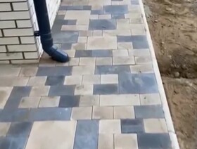 Брусчатка Немецкая. Бежевая и серо-голубая
