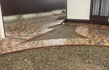 Брусчатка Европейская коричневый серо-голубой жёлто-оранжевый