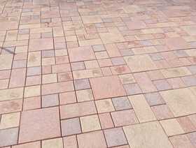 Брусчатка Европейская миндальный бежевый и коричневый