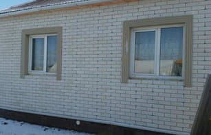 Фасадная термопанель с бетонным рельефным кирпичом