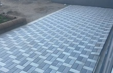 Античная неокрашенный тёмно-серый и серо-голубой