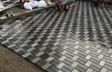 Античная неокрашенный тёмно-серый и серо-голубой