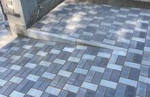 Античная неокрашенный тёмно-серый и серо-голубой