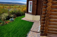 Брук камень светло-бежевый серо-голубой коричневый