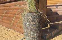 Вазон классический серо-черный