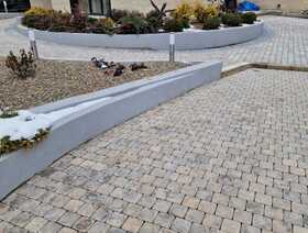 Римсий брук бежевый мрамор и серо-голубой