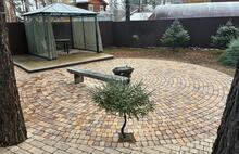 Римский БРУК и БРУК трапеци не острая светло-бежевый, коричневый и жёлто-оранжевый