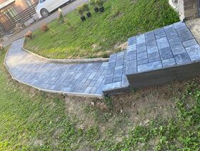 Брусчатка Европейская графитовый и серый мрамор