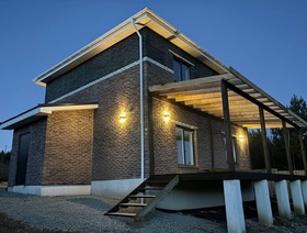 Термопанели старый кирпич коричневый с черным 2